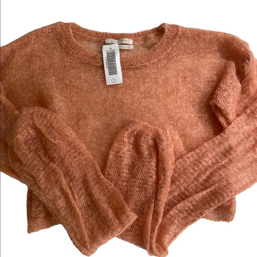 Urban Outfitters lightweight loose knit long sleeved peach sweater, size M